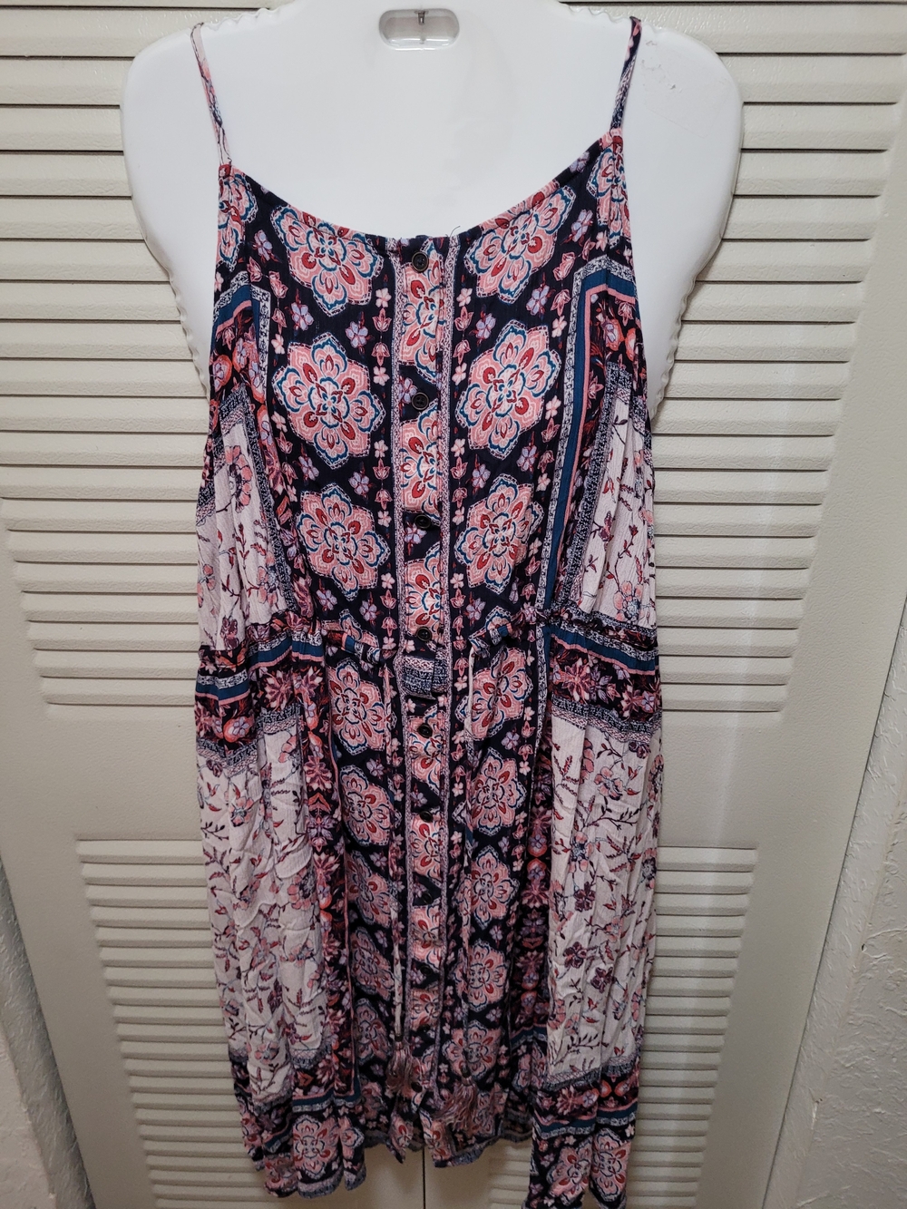 Knox Rose Pink & Navy Floral Midi Sundress